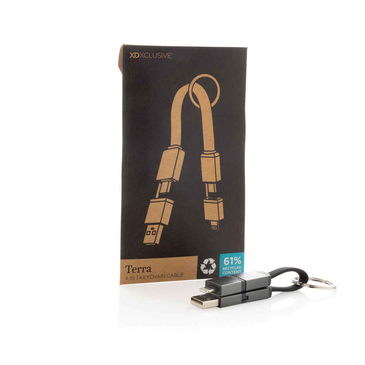 Terra Recycled Aluminium 4 In 1 60W Fast Charging Cable