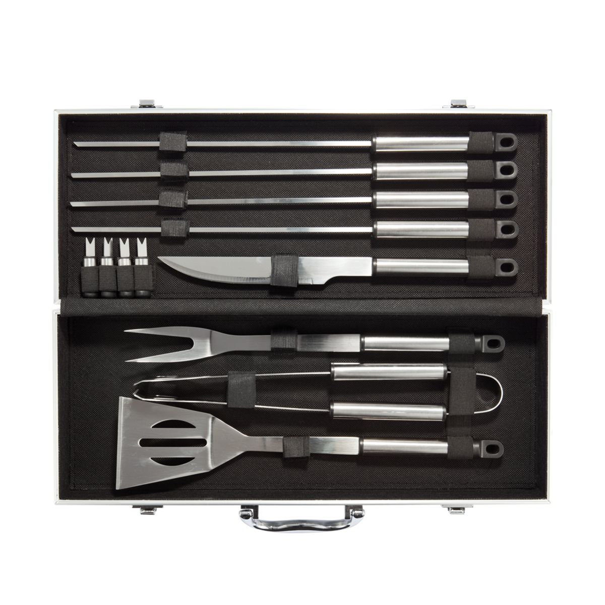 12 Pcs Barbecue Set In Aluminium Box