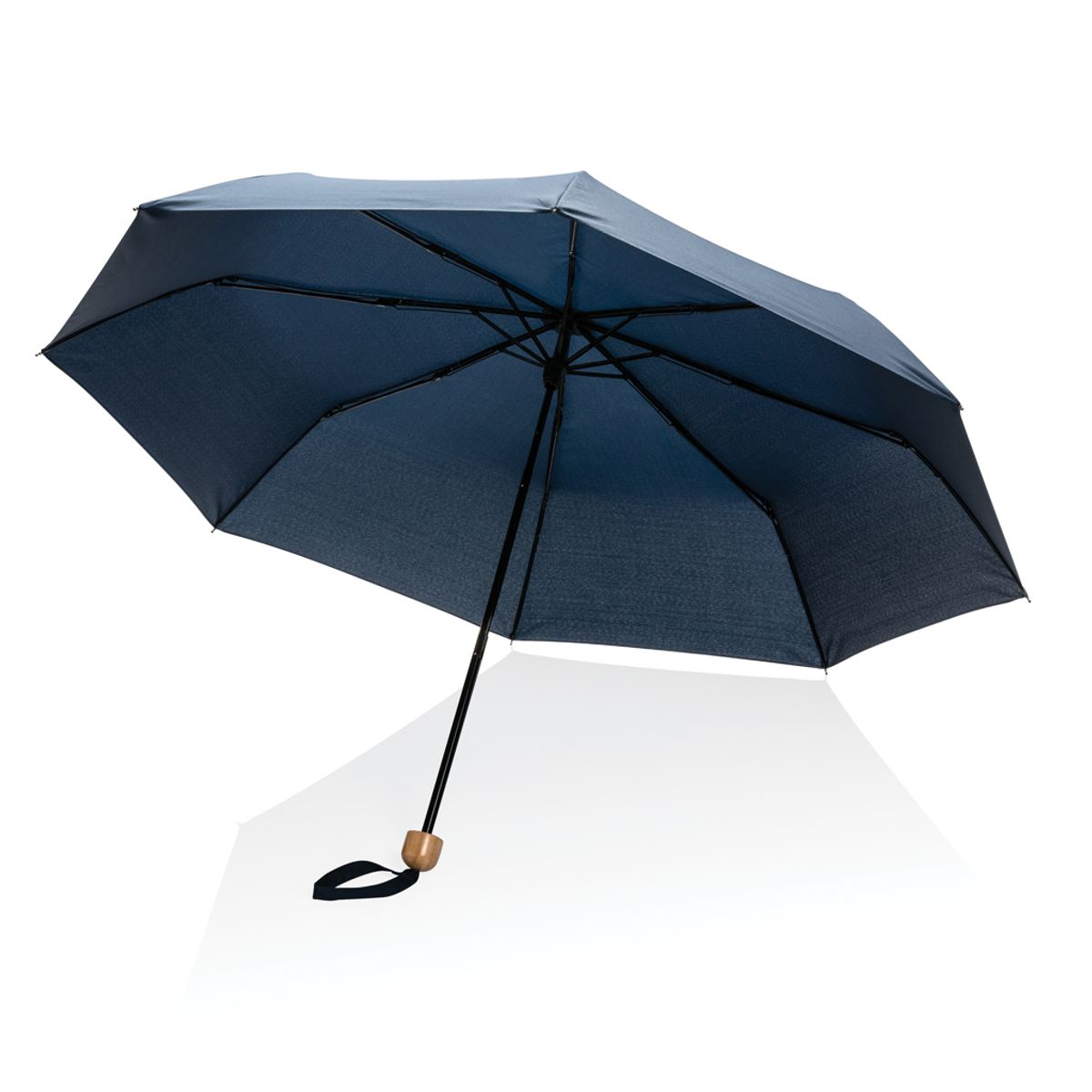 20.5" Impact Aware™ Rpet 190T Pongee Bamboo Mini Umbrella