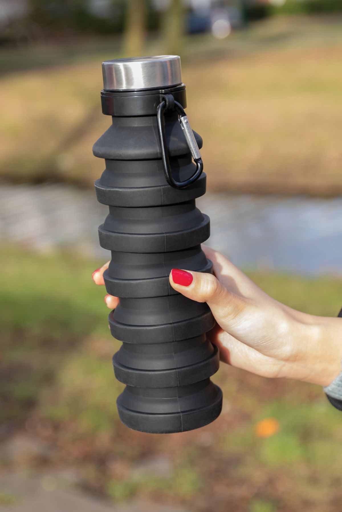Leakproof Collapsible Silicone Bottle With Lid