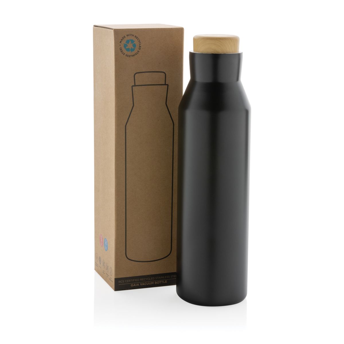 Gaia Rcs Certified Recycled Stainless Steel Vacuum Bottle