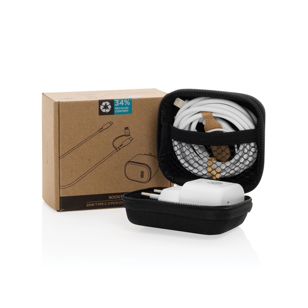 Boost Rcs Reycled Pet 20W Type C 2 Pcs Charging Set