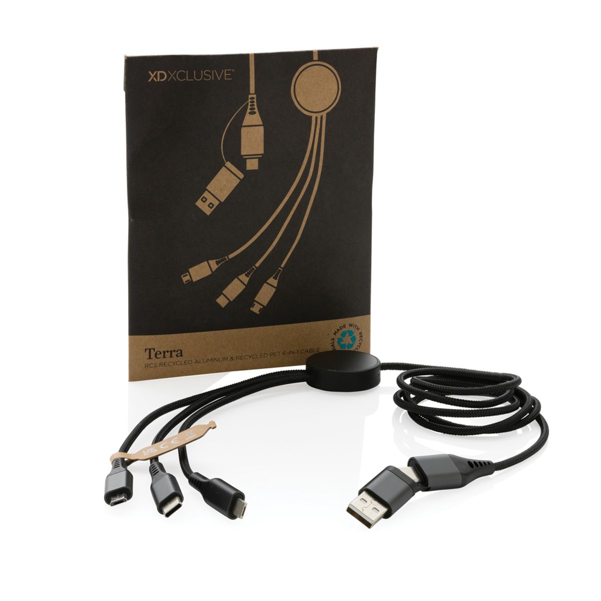 Terra 60W Rcs Recycled Aluminium 120Cm 6-In-1 Cable