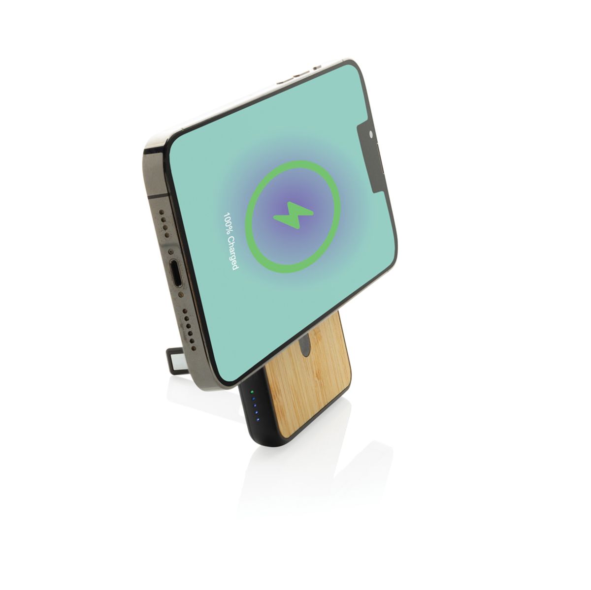Zen Rcs Rplastic 5000 Mah 5W Magnetic Bamboo Powerbank