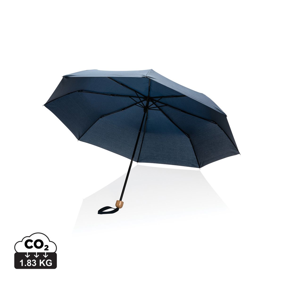 20.5" Impact Aware™ Rpet 190T Pongee Bamboo Mini Umbrella