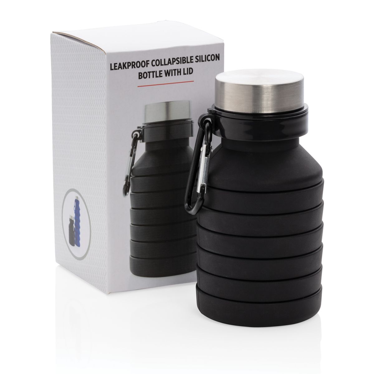 Leakproof Collapsible Silicone Bottle With Lid