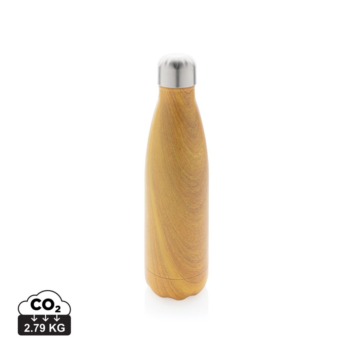 Vacuum Insulated Stainless Steel Bottle With Wood Print