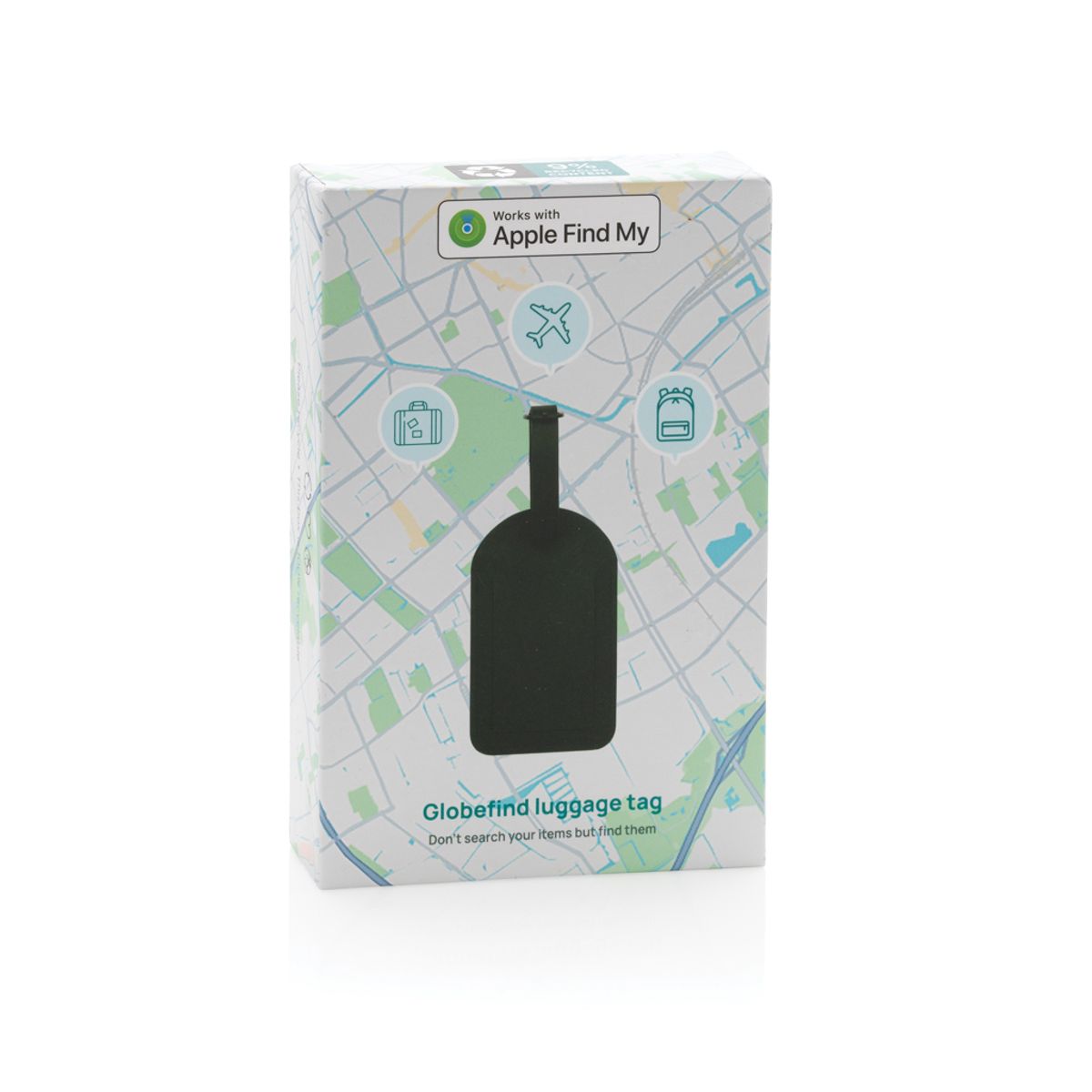 Globefind Rcsrpolyester Luggage Tag With Worldwide Locating