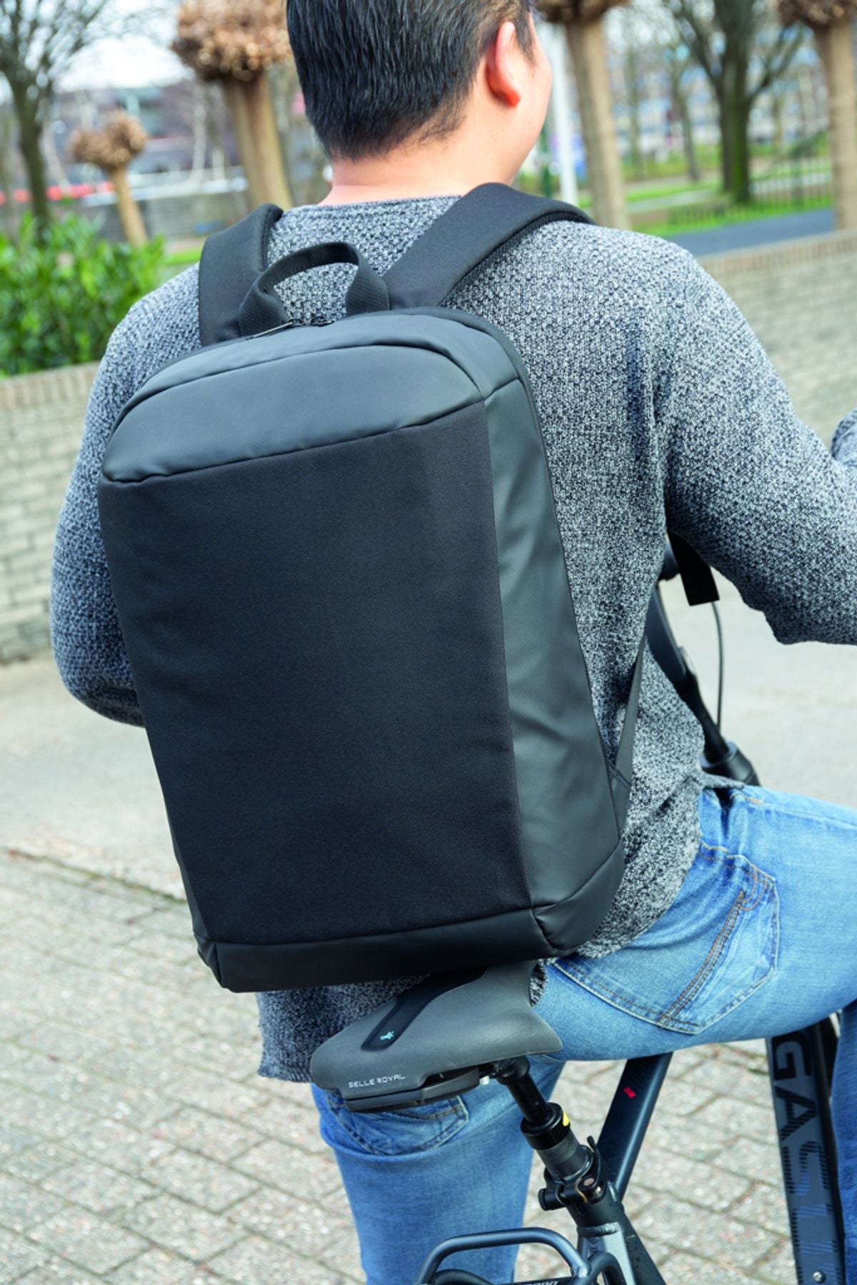 Madrid Anti-Theft Rfid Usb Laptop Backpack Pvc Free