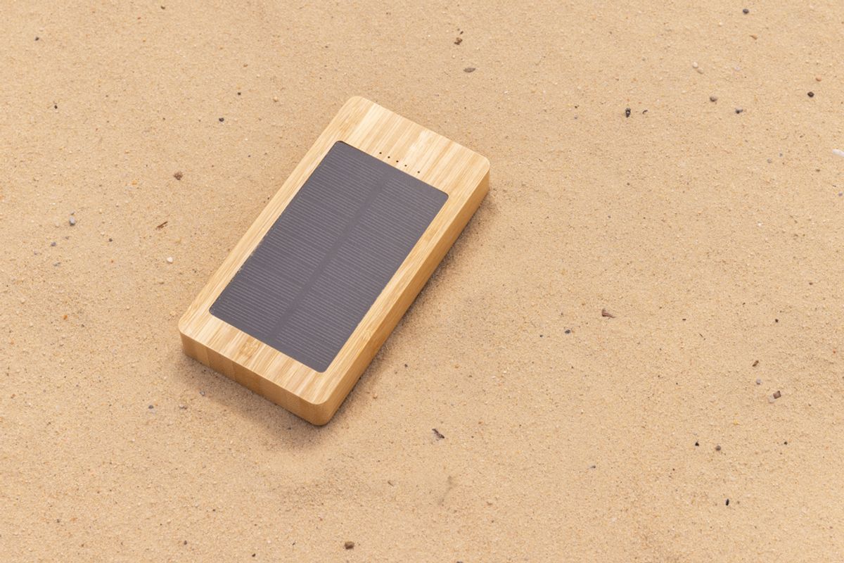 Sunwick 10.000 Mah Bamboo Solar Powerbank