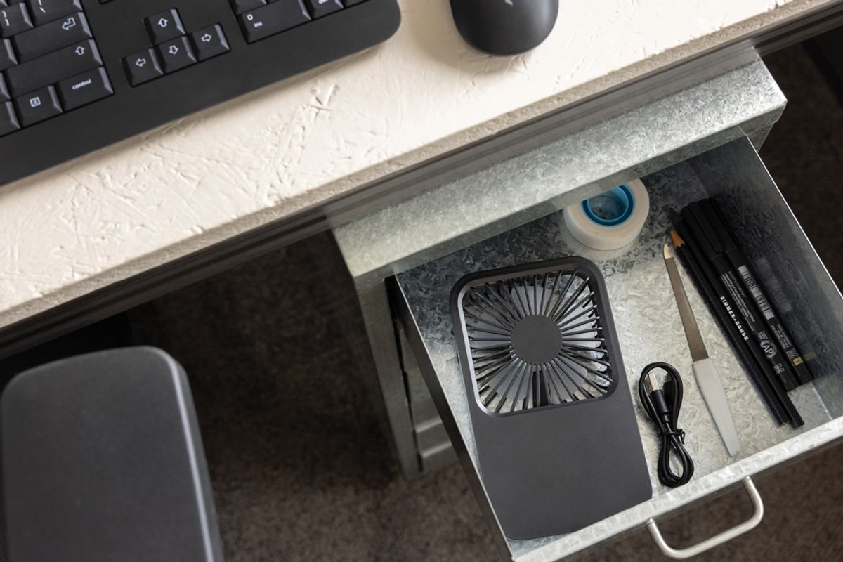 Aervina Rcs Recycled Plastic Re-Chargeable Desk Fan