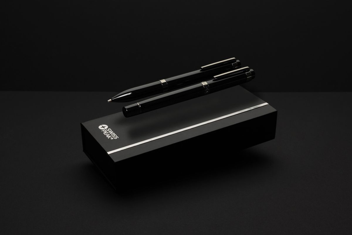 Swiss Peak Oslo Recycled Stainless Steel Deluxe Pen Set