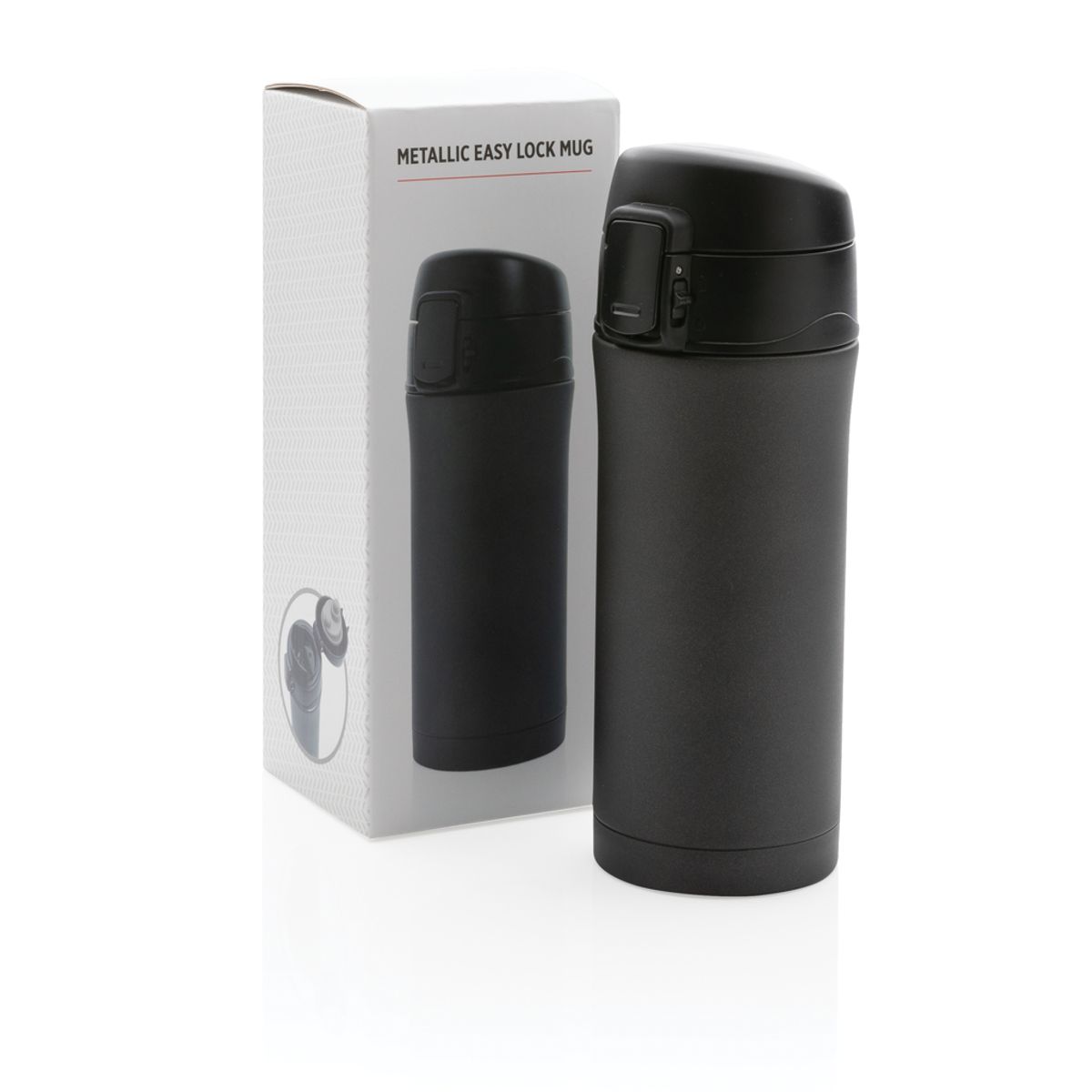 Metallic Easy Lock Vacuum Mug