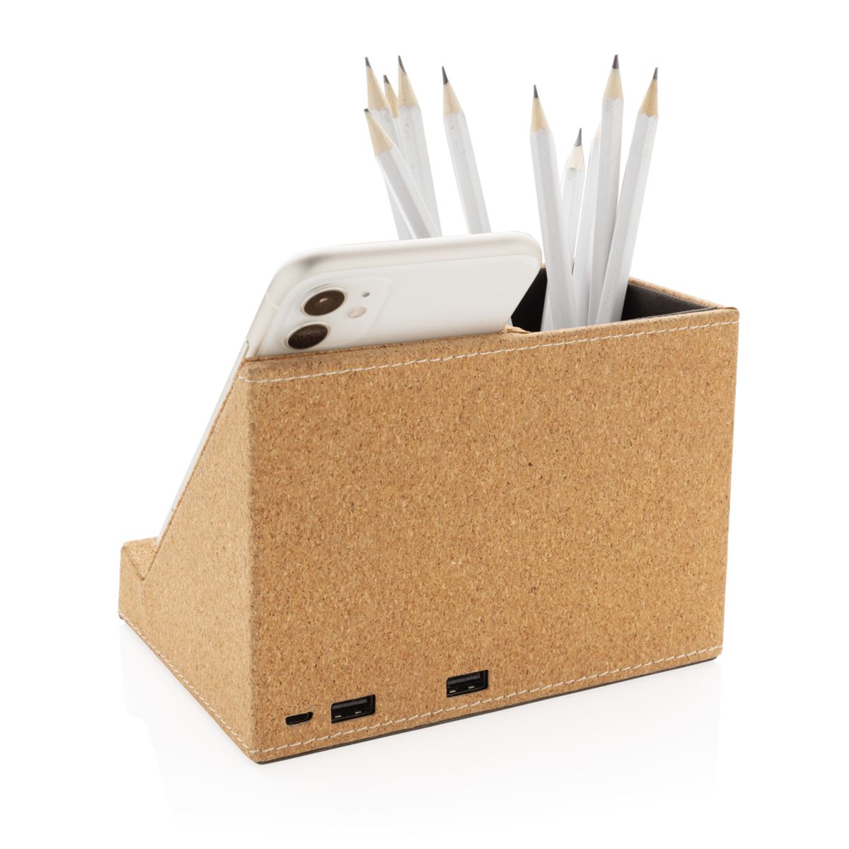 Cork Pen Holder And 5W Wireless Charger