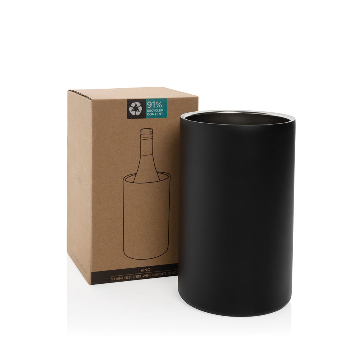 Vino Rcs Certified Recycled Stainless Steel Wine Bucket