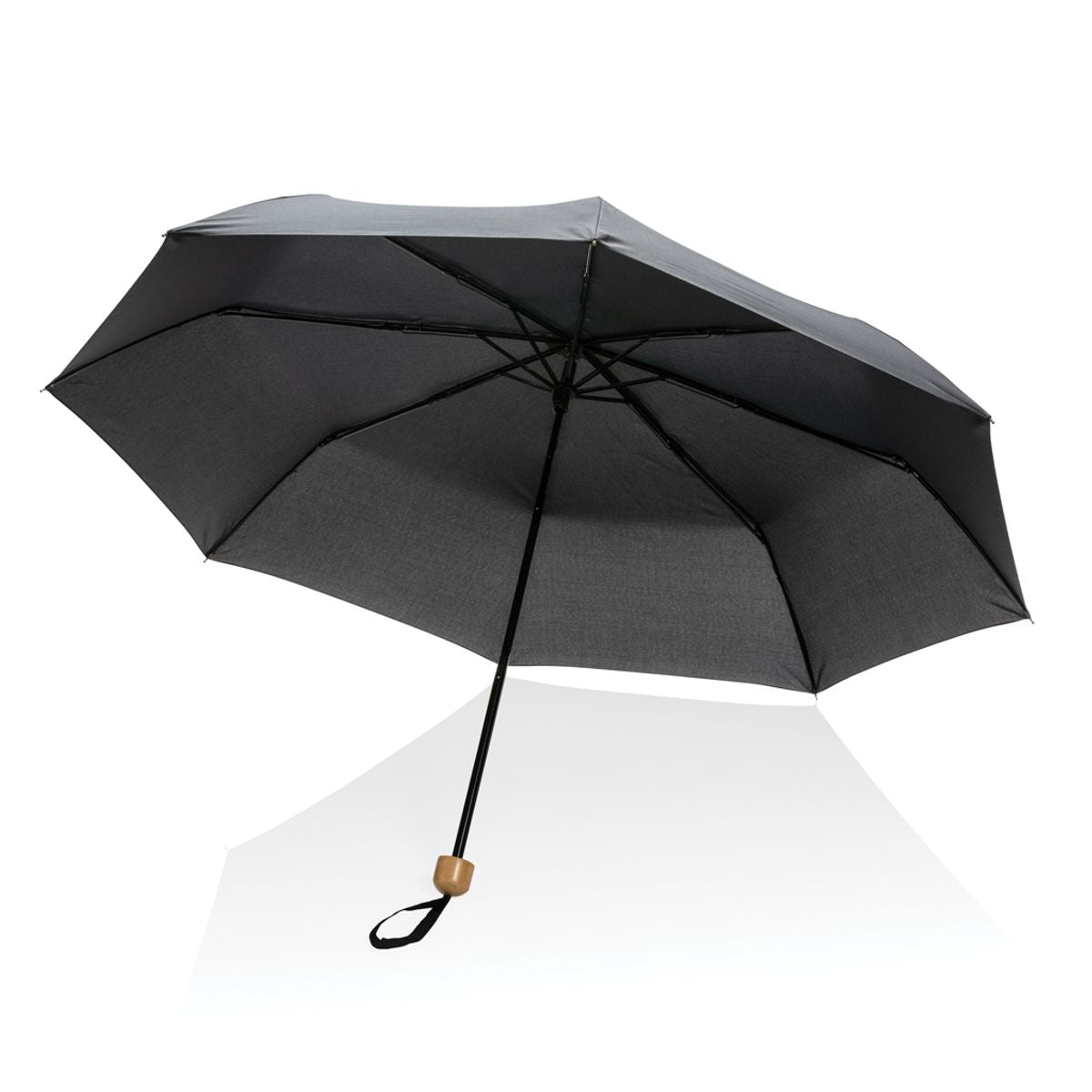 20.5" Impact Aware™ Rpet 190T Pongee Bamboo Mini Umbrella