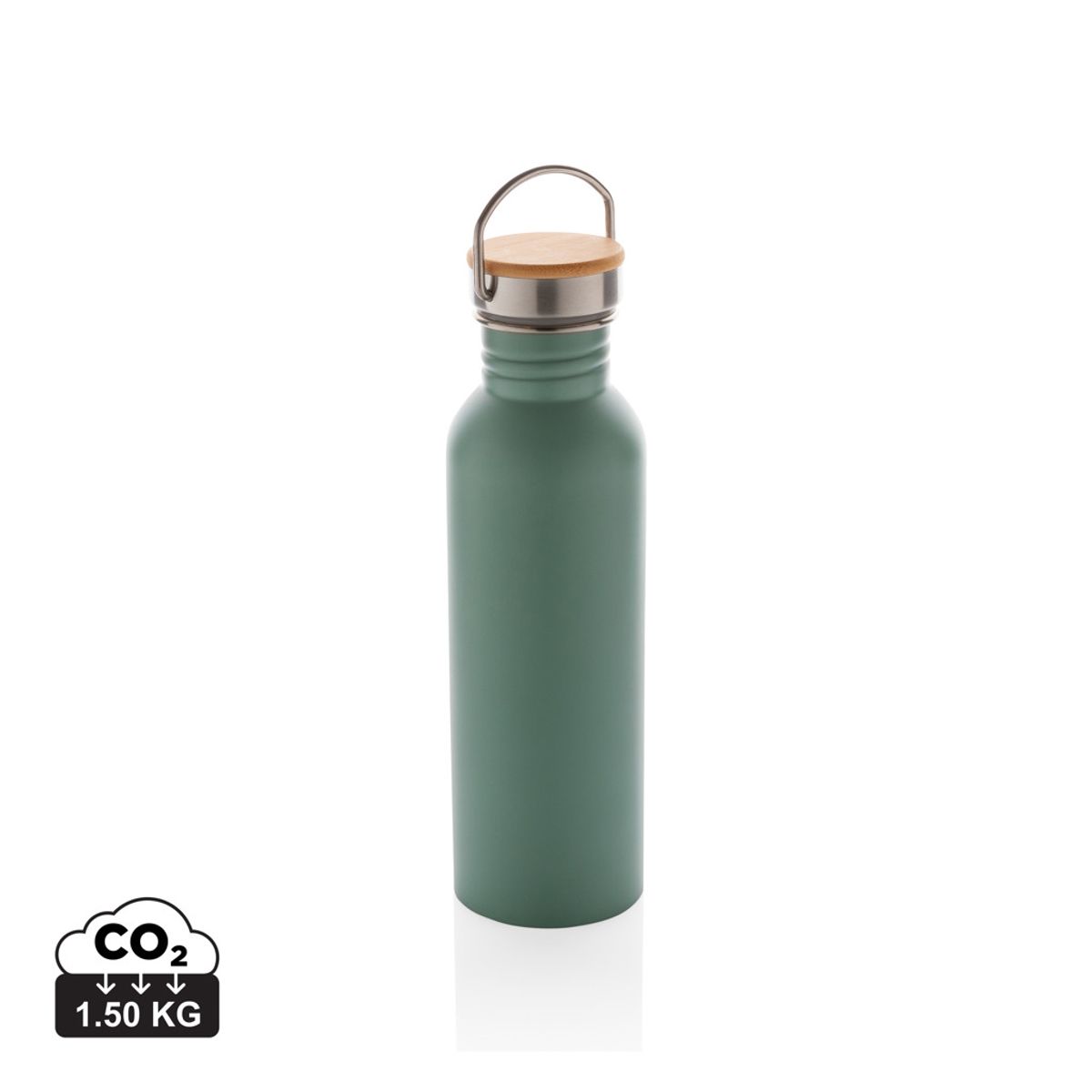 Modern Stainless Steel Bottle With Bamboo Lid
