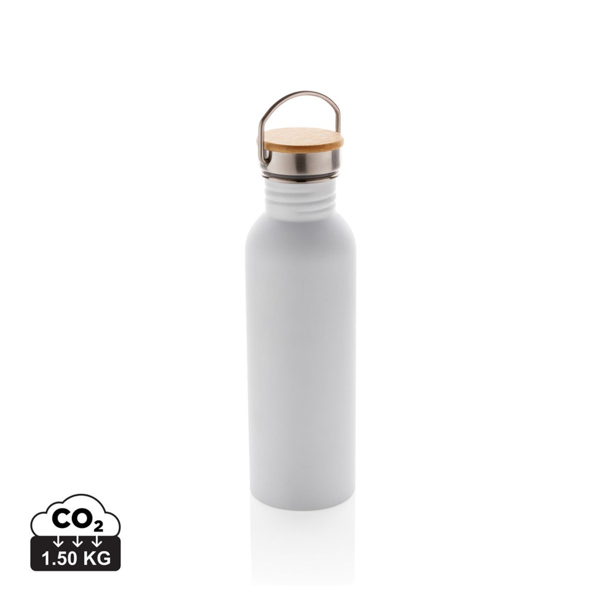 Modern Stainless Steel Bottle With Bamboo Lid