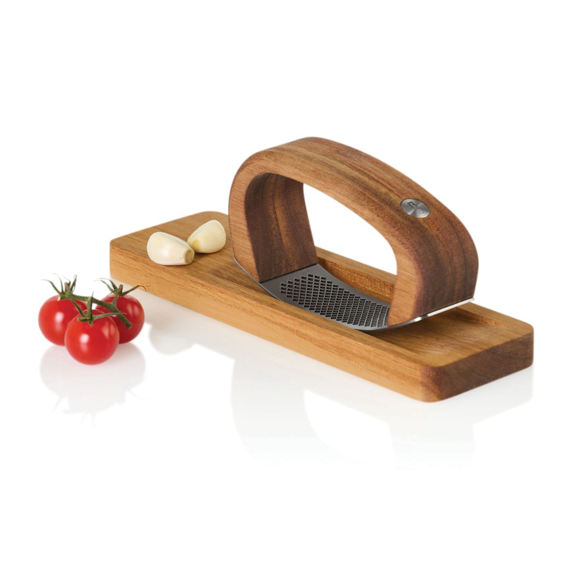 Adhoc Roccaalio Garlic Press With Chopping Board