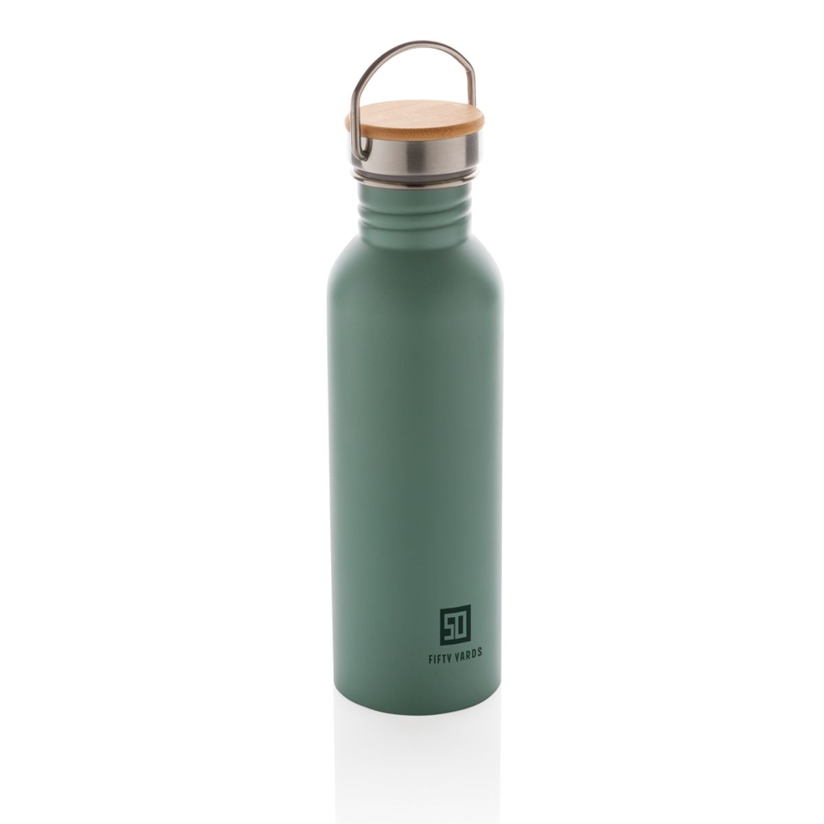 Modern Stainless Steel Bottle With Bamboo Lid