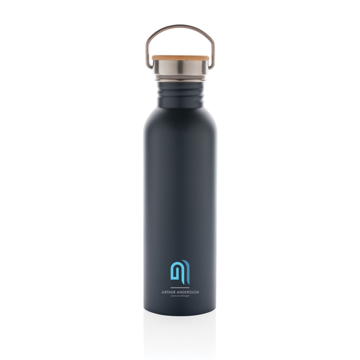 Modern Stainless Steel Bottle With Bamboo Lid