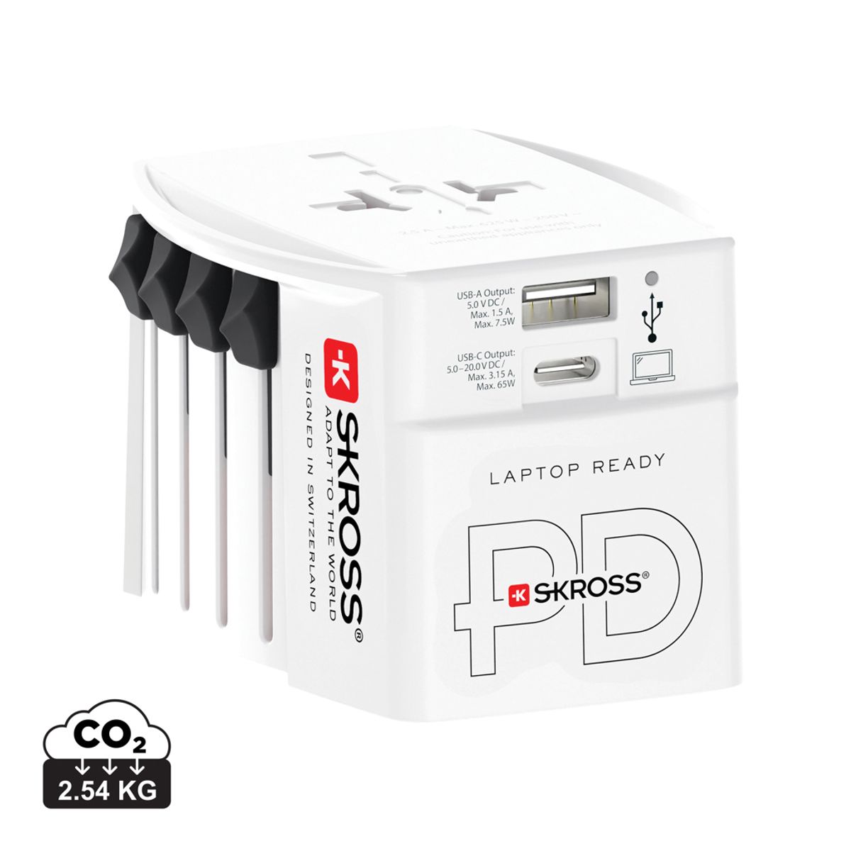 Skross World Travel Adapter Muv 65W Pd With Usb C Cable