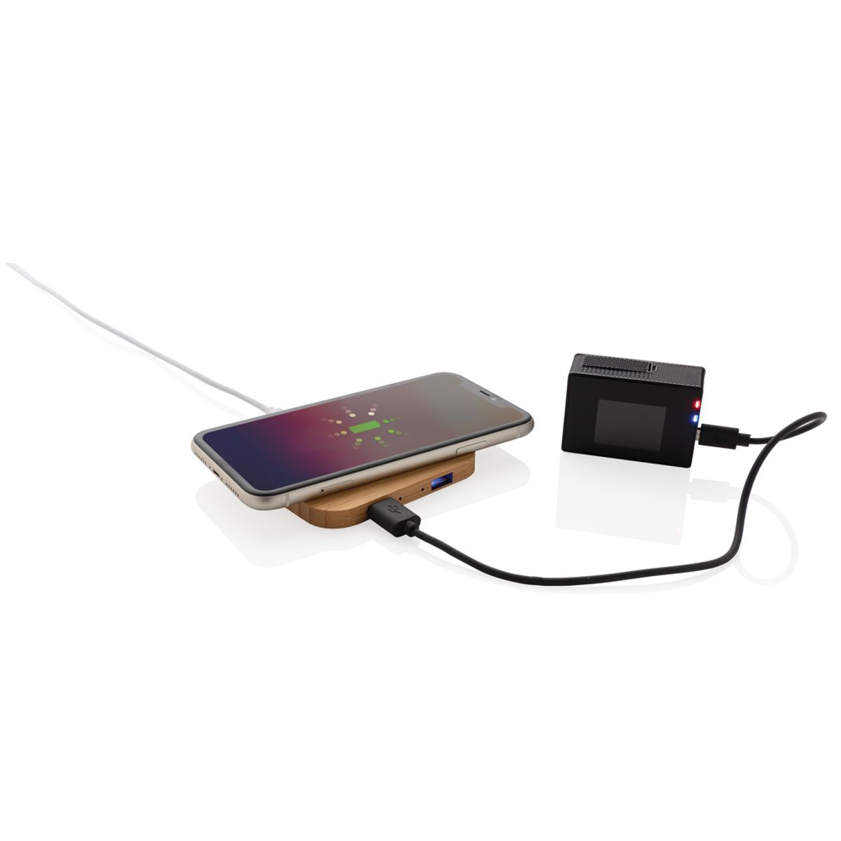 Bamboo 5W Wireless Charger With Usb