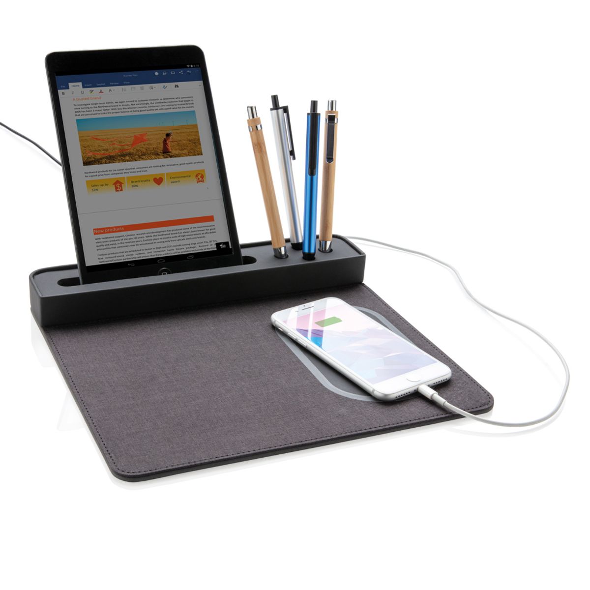 Air Mousepad With 5W Wireless Charging And Usb