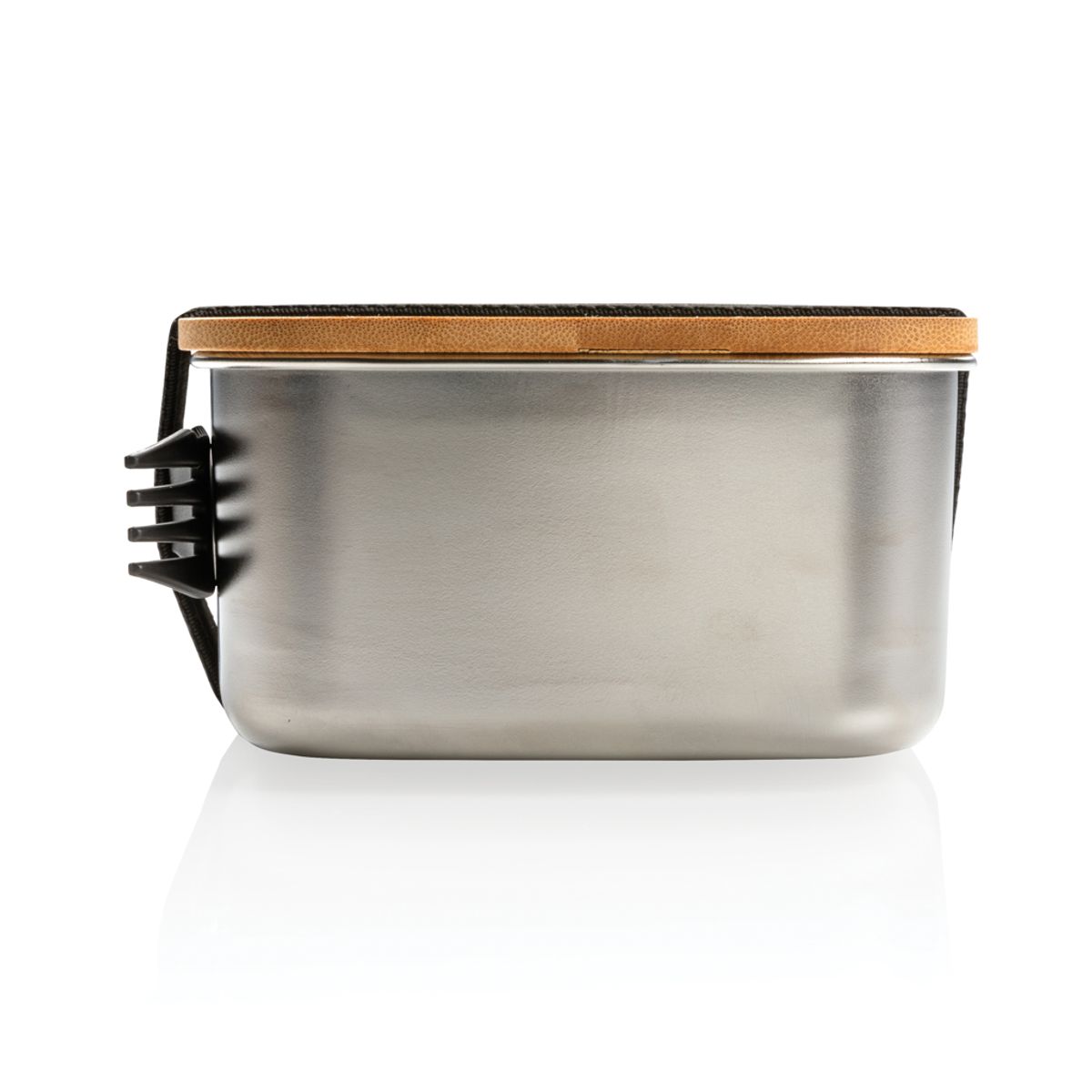 Stainless Steel Lunchbox With Bamboo Lid And Spork