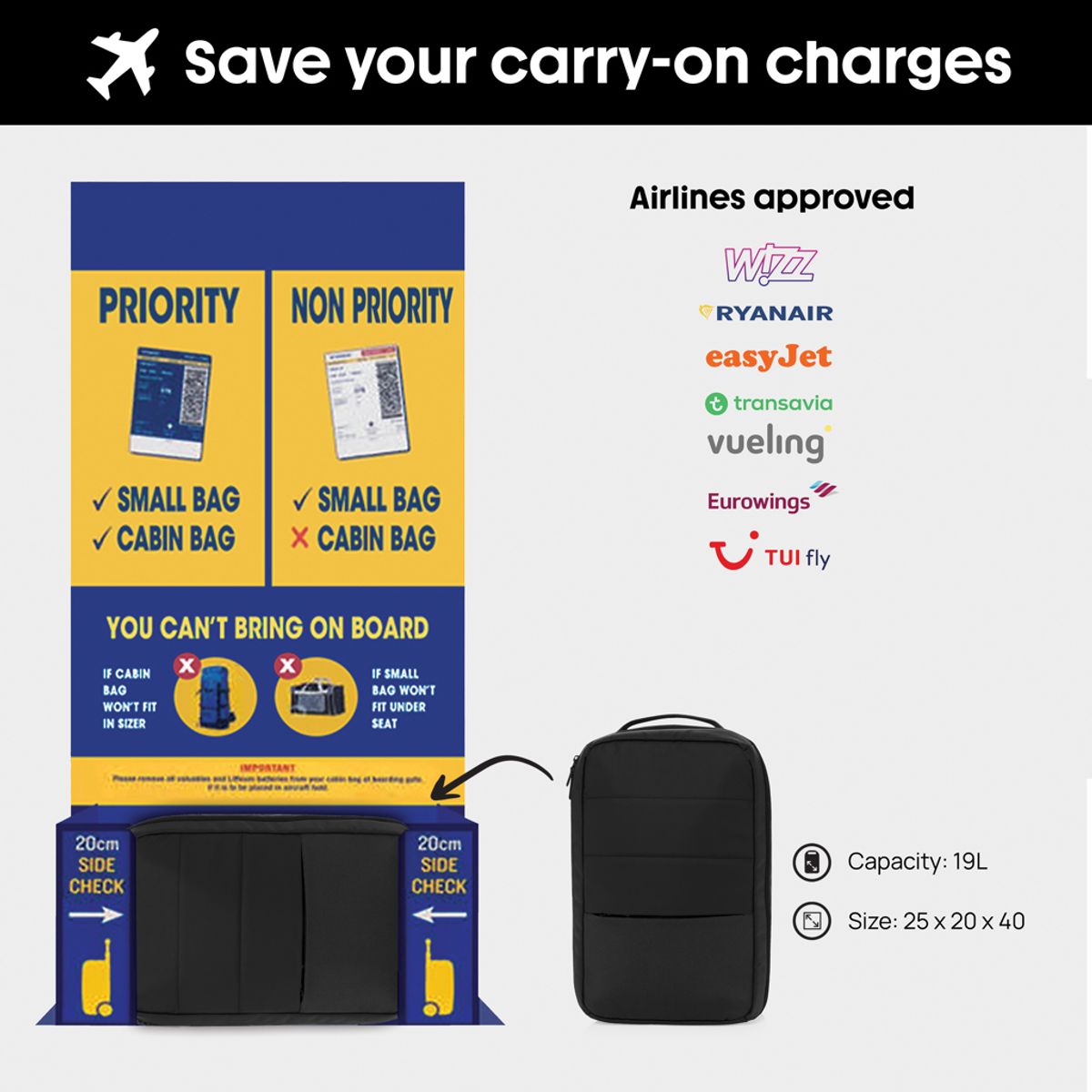 Armond Aware™ Rpet Free On Board Travel Pack