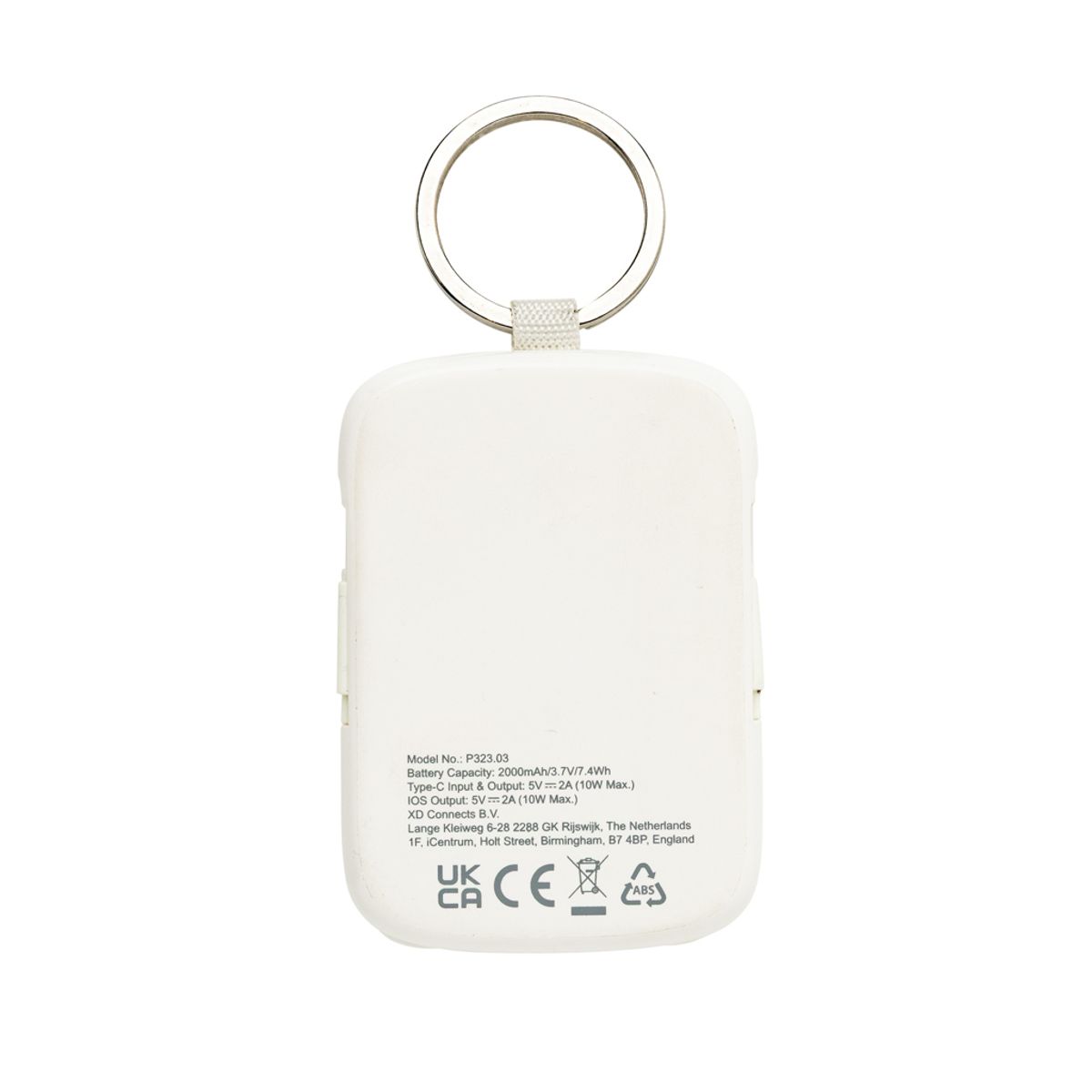 Nexo Rcs Keychain 2000 Mah Powerbank With Integrated Cables