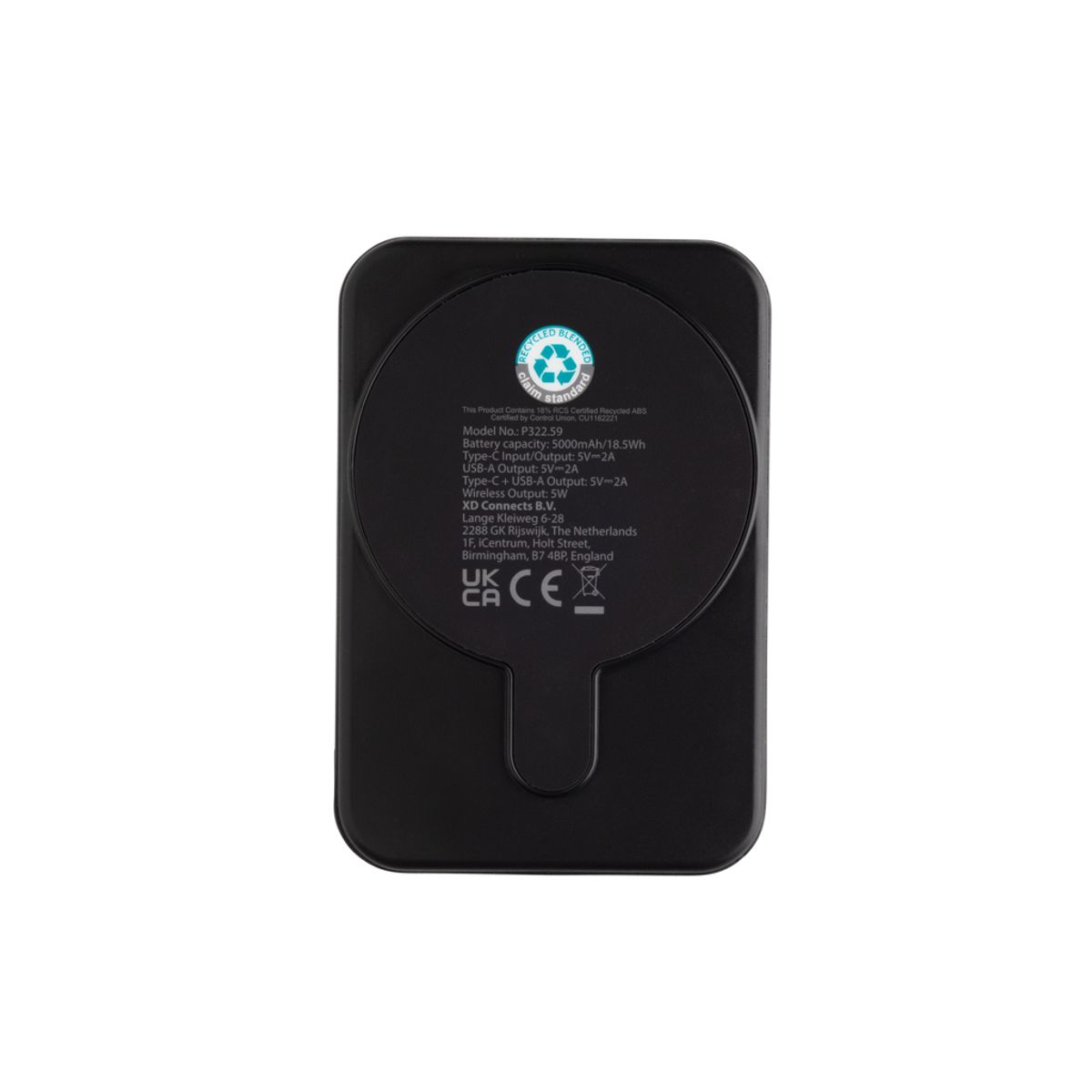 Stellar Rcs Recycled Plastic 5000 Mah 5W Magnetic Powerbank