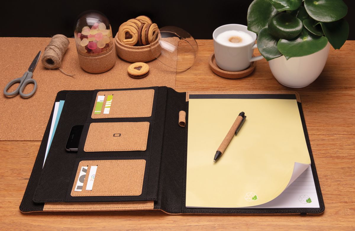 Deluxe Cork Portfolio A4 With Pen