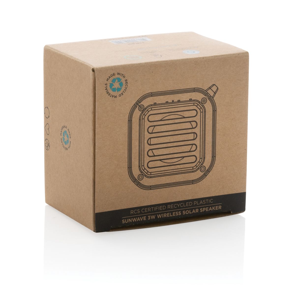 3W Rcs Recycled Plastic Wireless Sunwave Solar Speaker