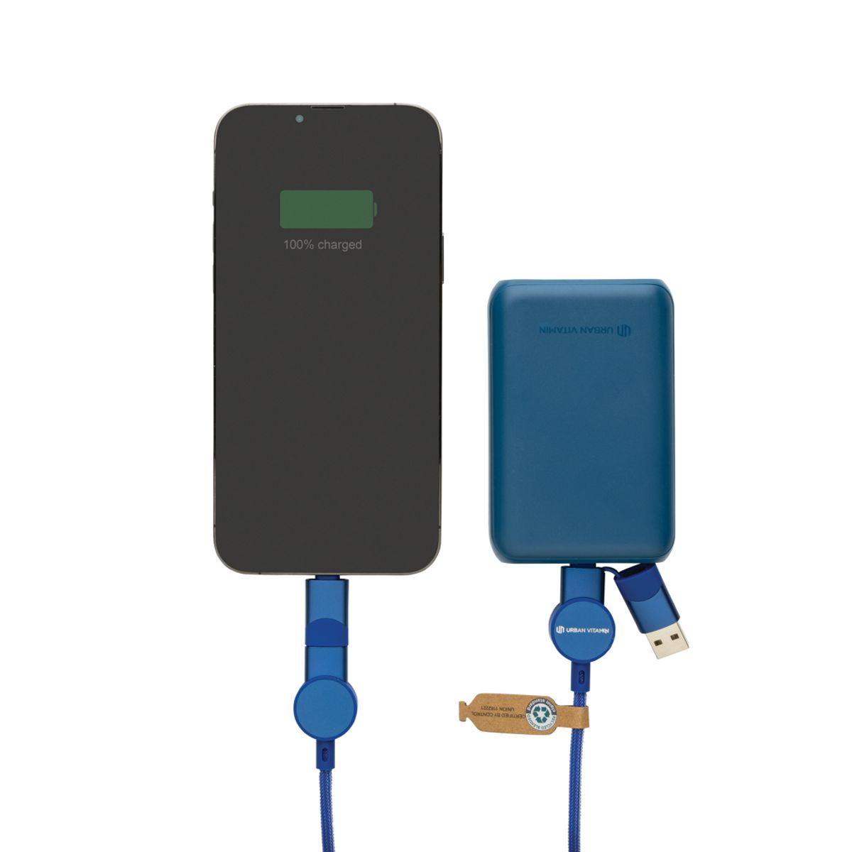 Oakland Rcs Recycled Plastic 6-In-1 Fast Charging 45W Cable