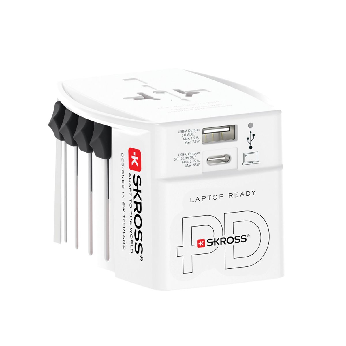 Skross World Travel Adapter Muv 65W Pd With Usb C Cable