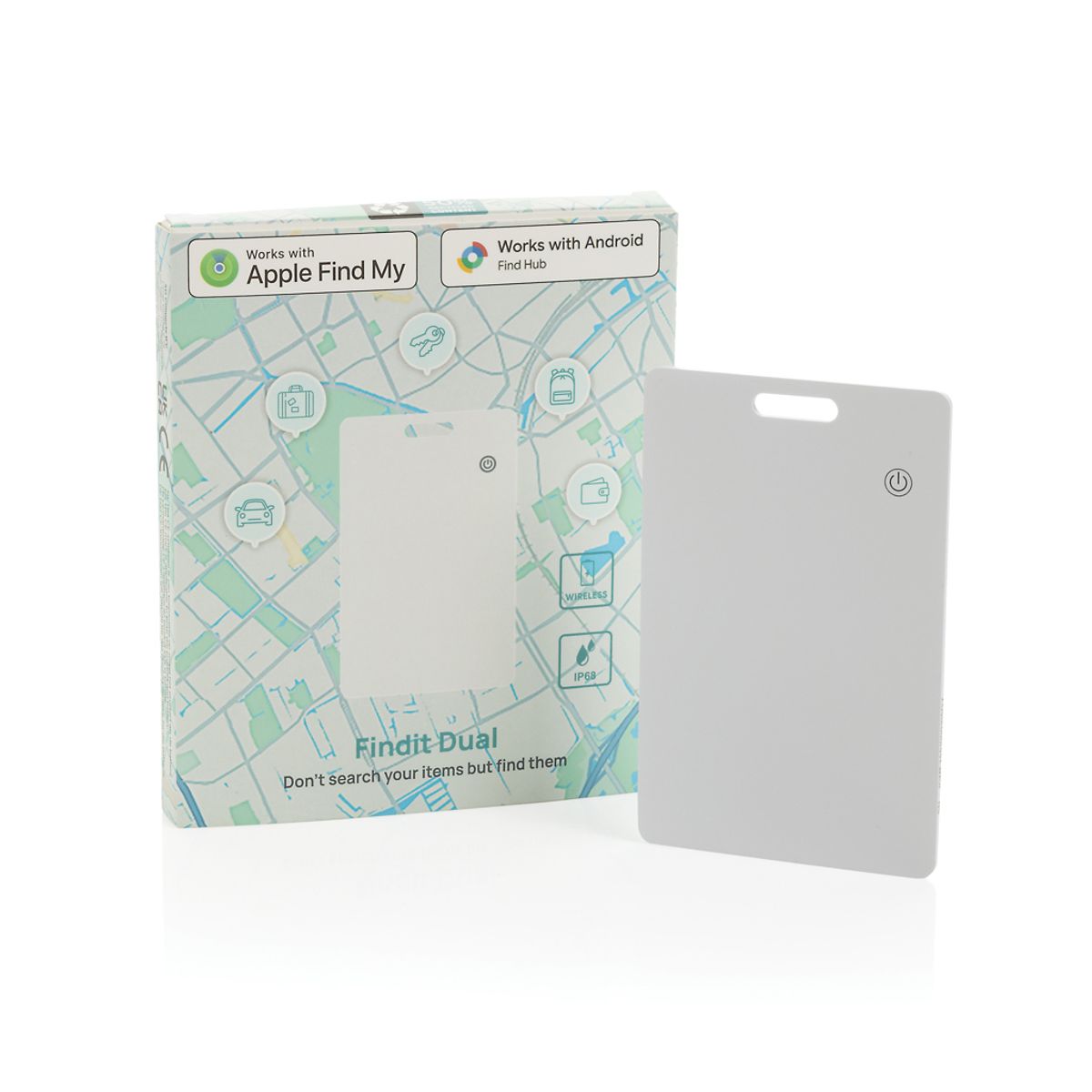 Findit Dual Rcs Rplastic Ultra-Thin Finder Card Rechargeable