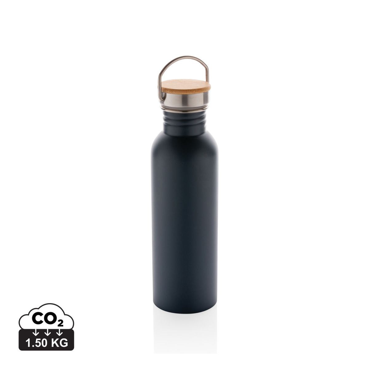 Modern Stainless Steel Bottle With Bamboo Lid