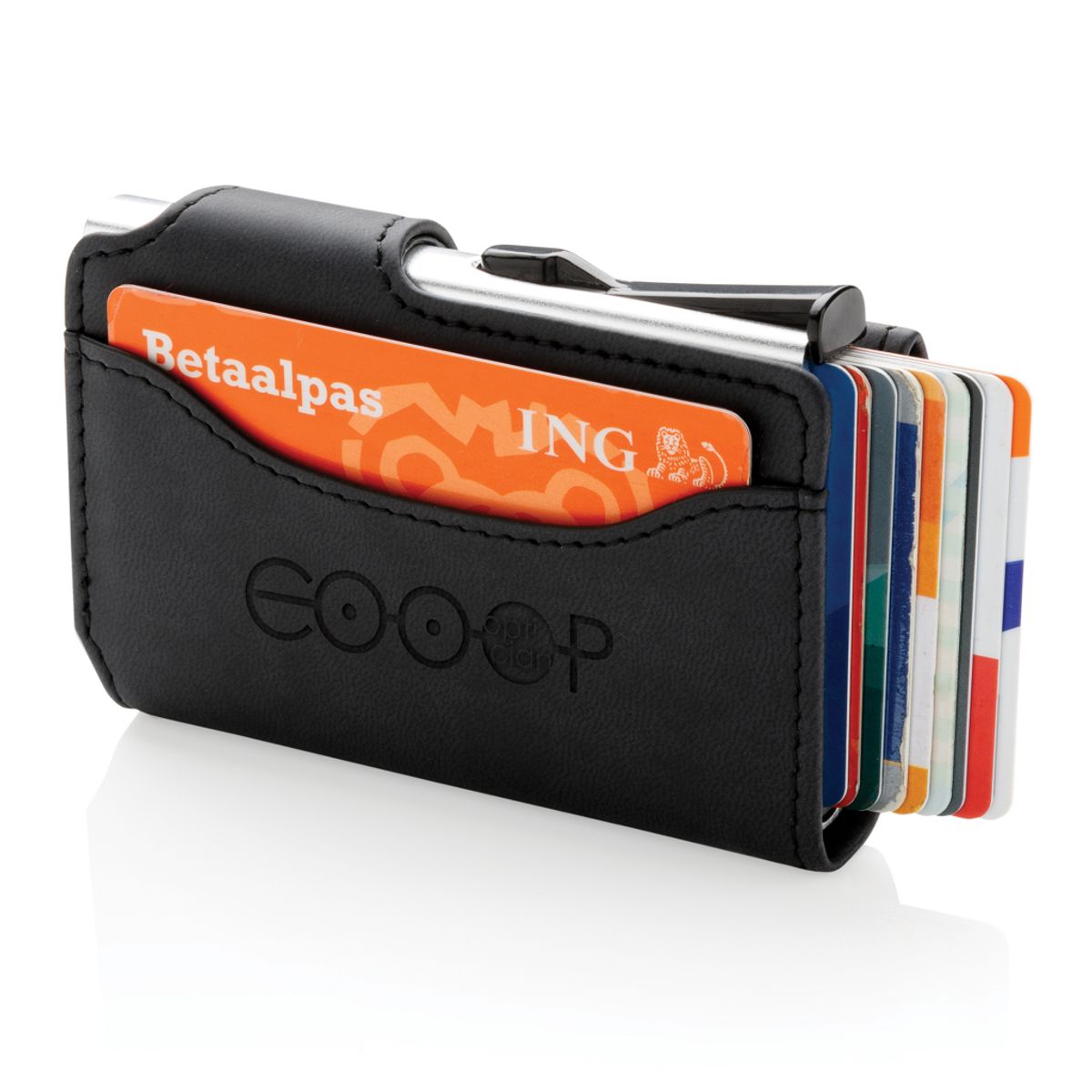 Standard Aluminium Rfid Cardholder With Pu Wallet