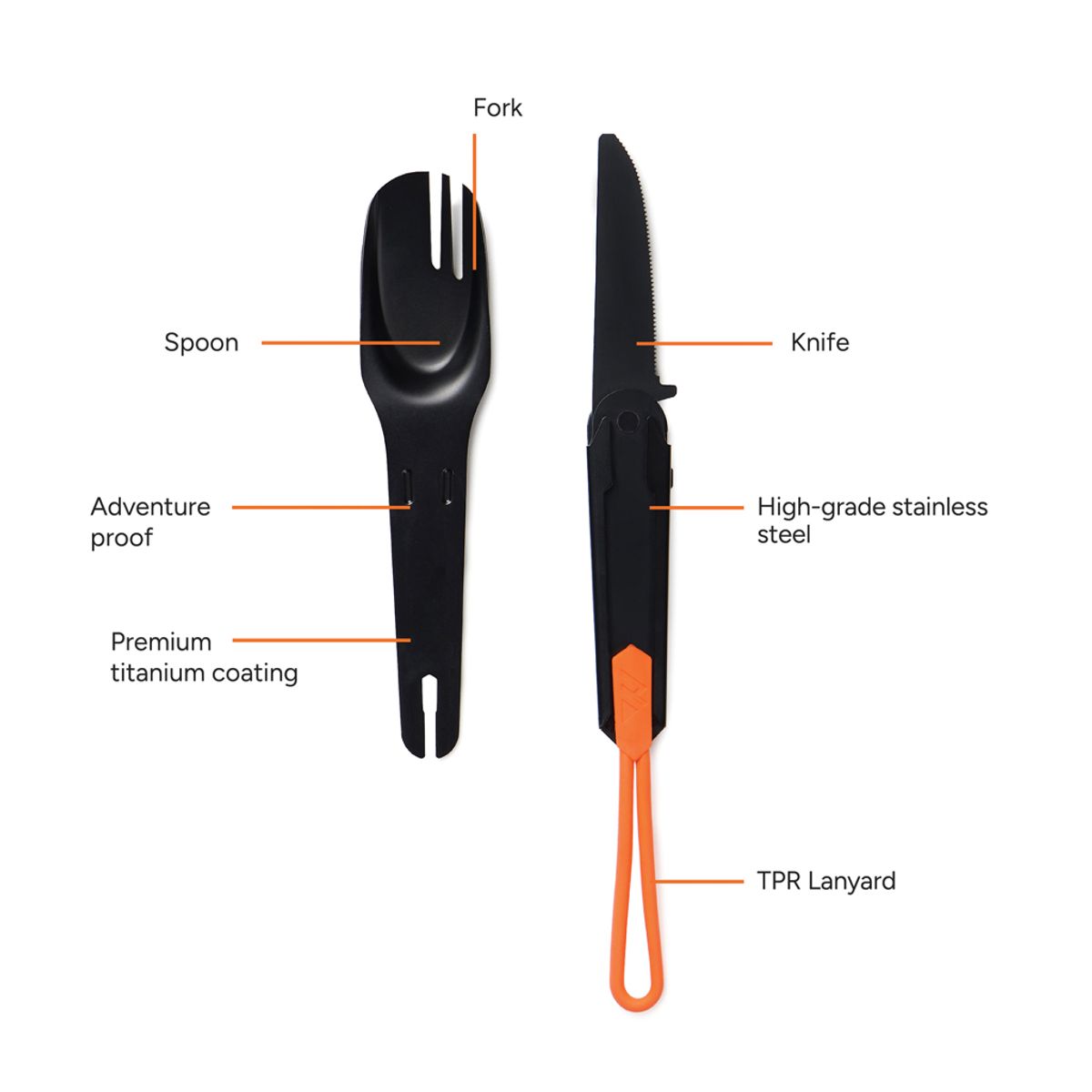 Nordic Drift Trail 4 In 1 Outdoor Cutlery