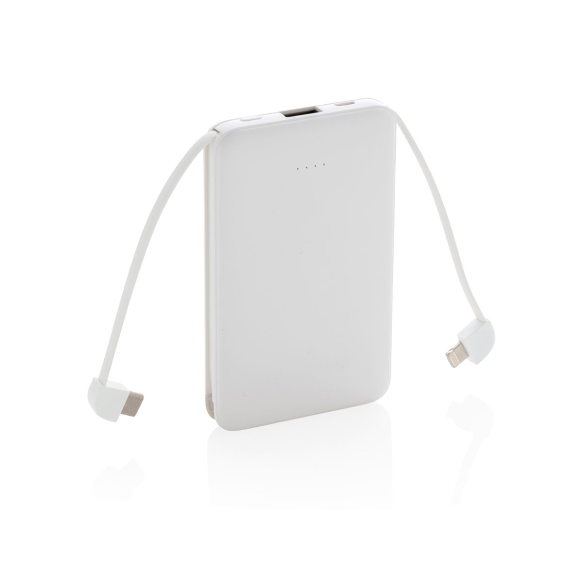 5.000 Mah Pocket Powerbank With Integrated Cables