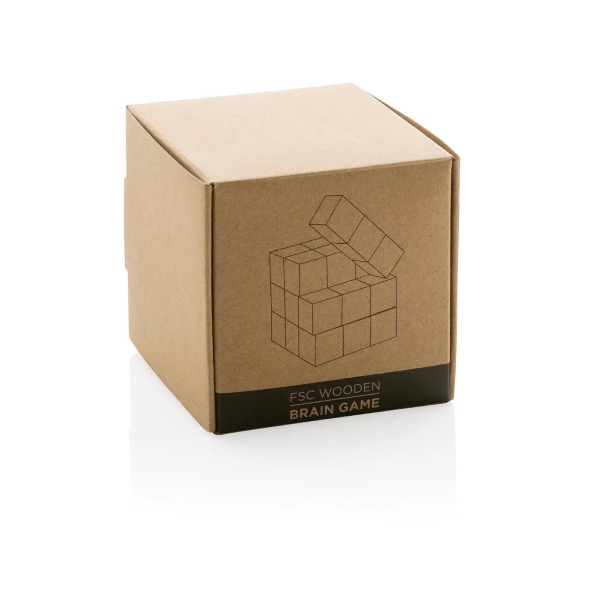 Wooden Brain Game In Canvas Pouch