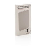 5.000 Mah Pocket Powerbank With Integrated Cables