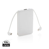 5.000 Mah Pocket Powerbank With Integrated Cables