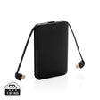 5.000 Mah Pocket Powerbank With Integrated Cables
