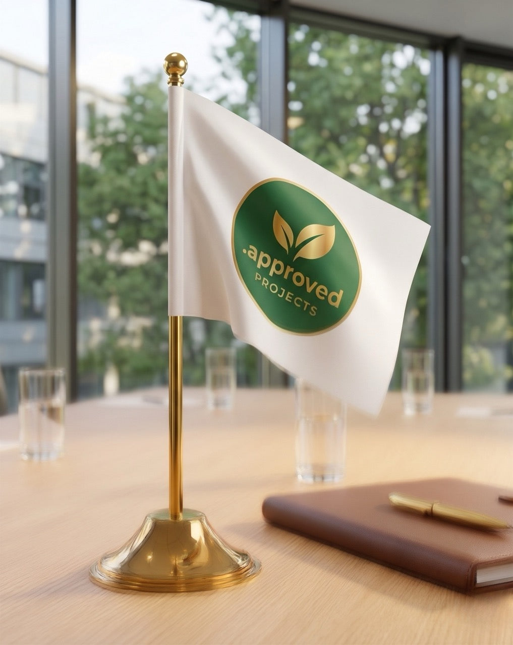 Corporate tabletop custom flags