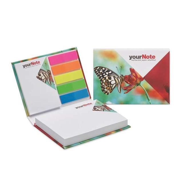 COMB01 - Paper hard cover memo pad with your design on each sticky note