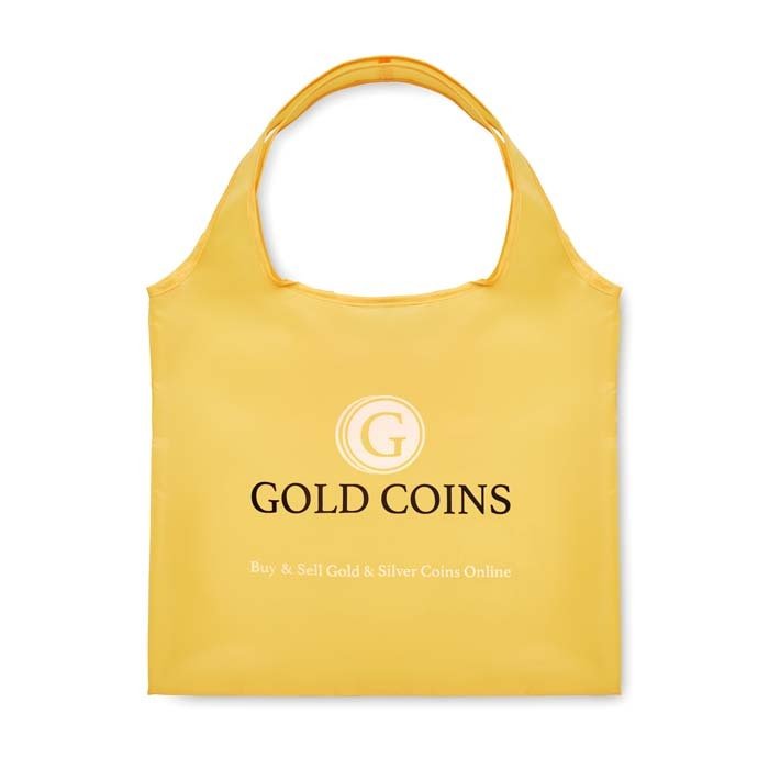 MB1008 - Polyester foldable shopping bag with single layer handles and inside pocket: 41x56cm