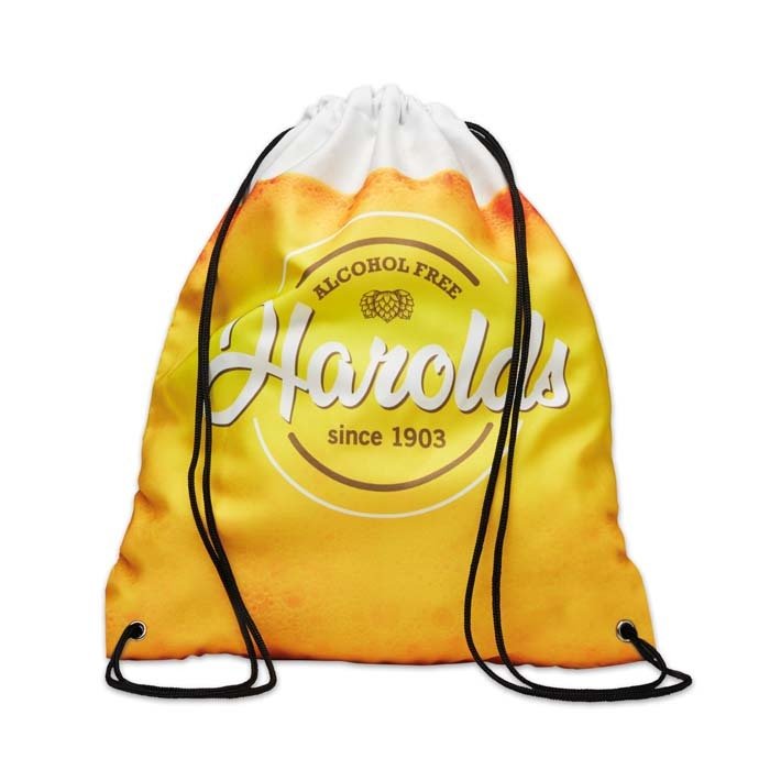 MB3021 - Soft touch, durable twill polyester drawstring bag 