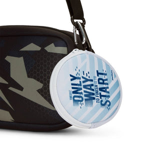 MB6007 - Sublimated neoprene mini round pouch.